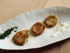 白すり身と青海苔のフリッテレ